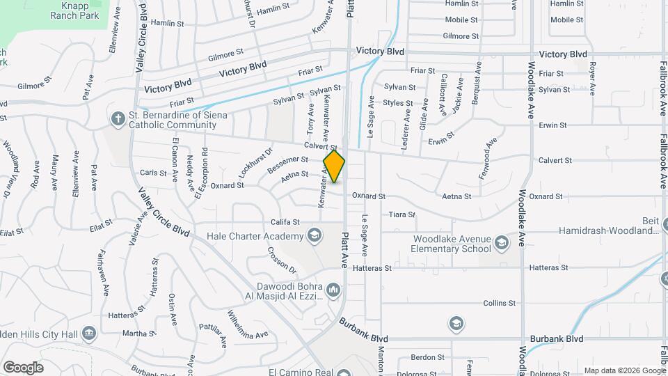 23723 Oxnard St Map and Location Details