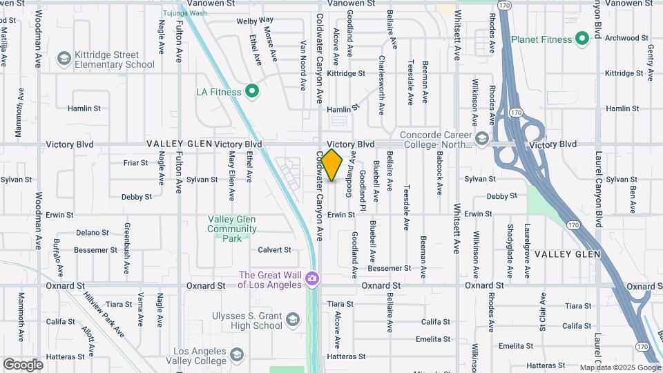 6251 Alcove Ave Map and Location Details