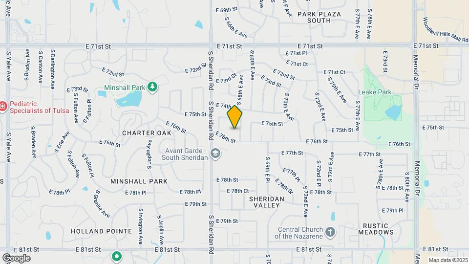 6714 E 75th Ct Map and Location Details