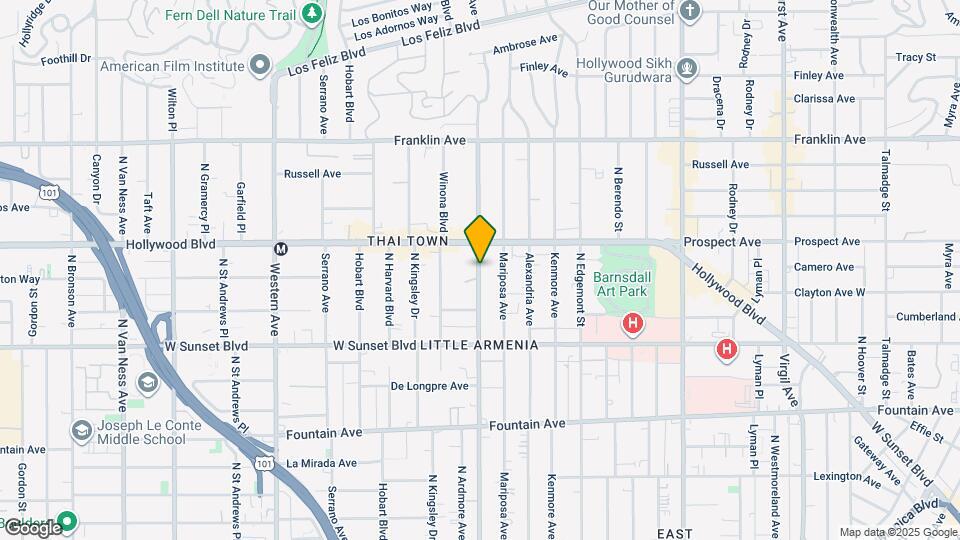 1628 Normandie Ave Map and Location Details