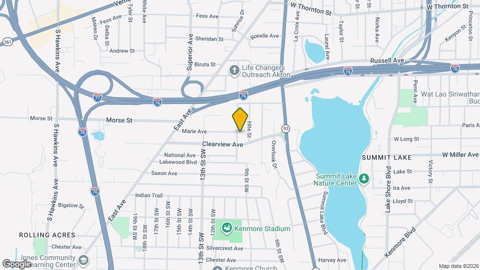 1539 Hillcrest St Map and Location Details