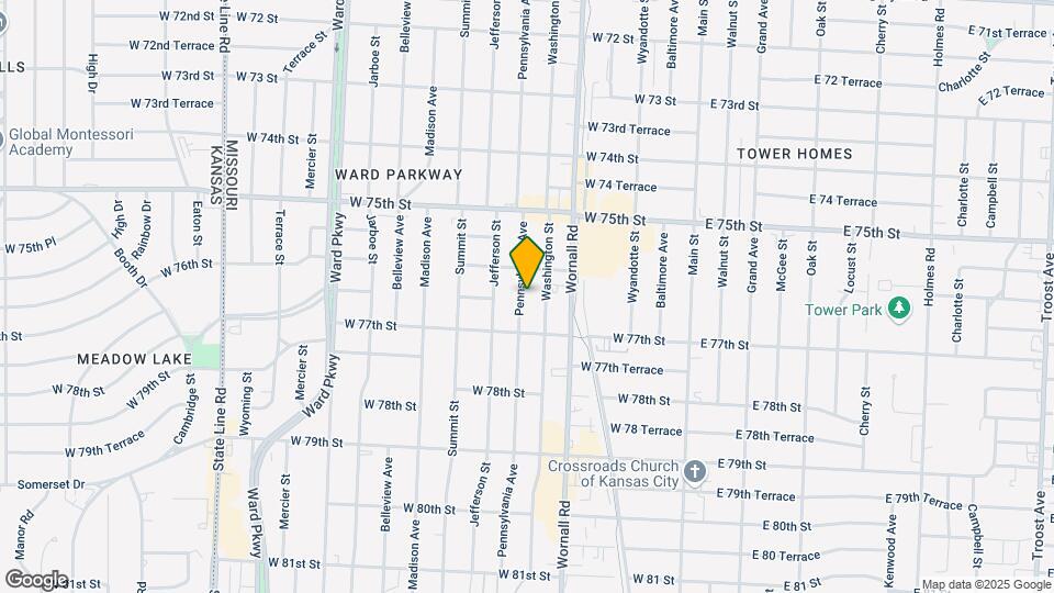 7619 Pennsylvania Ave Map and Location Details