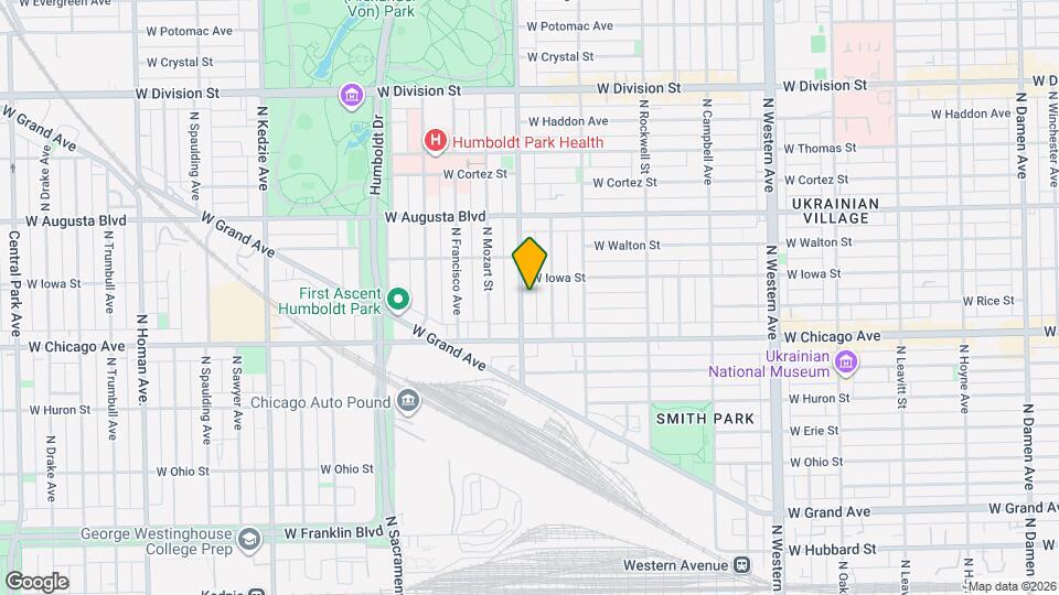 839 N California Ave, Unit Unit 3 Map and Location Details