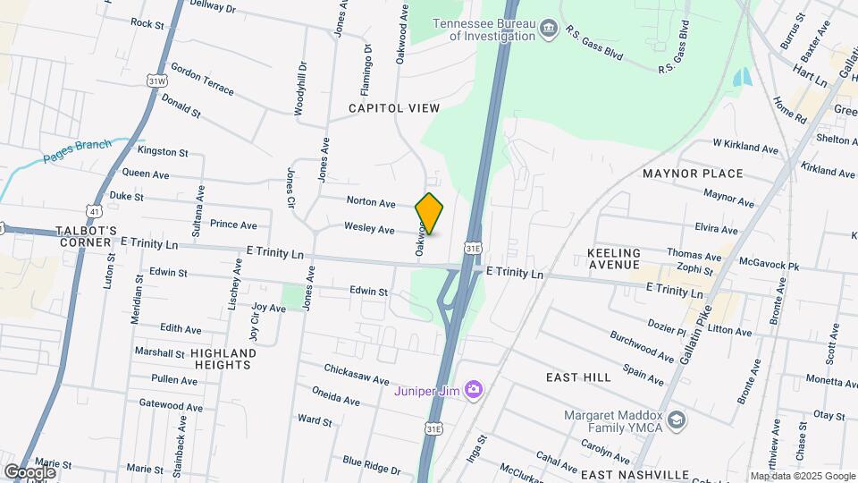 2009 Oakwood Ave Map and Location Details