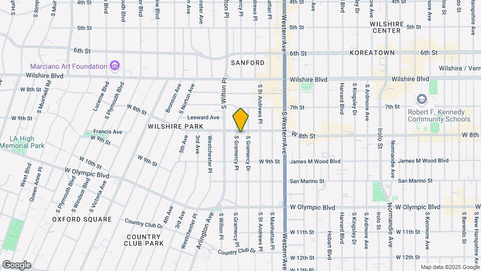810 S Gramercy Pl Mapa y Detalles de la Ubicación