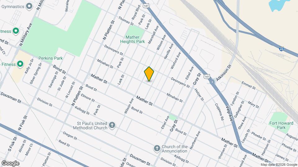 1190 Minahan St Map and Location Details