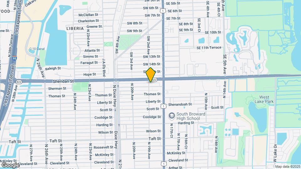 1855 Sherman St Map and Location Details