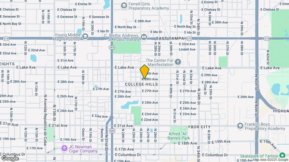 2605 E 28th Ave Map and Location Details