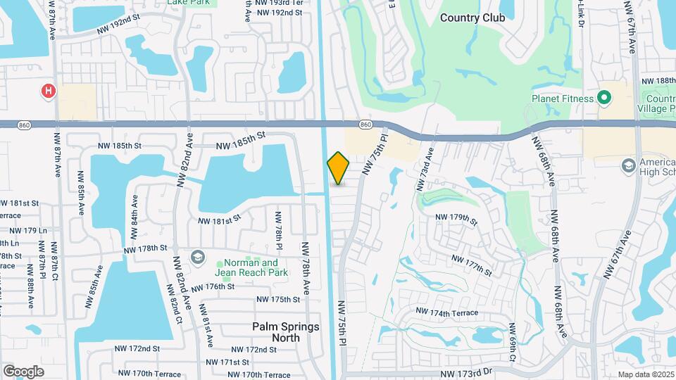7656 NW 182nd Terrace Map and Location Details