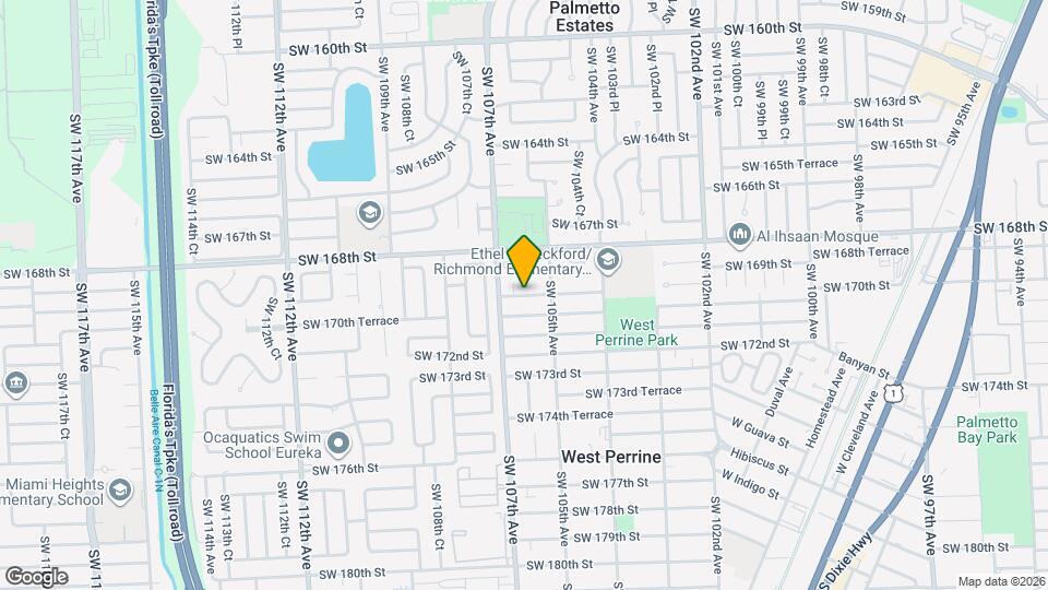 10623 SW 170th St Mapa y Detalles de la Ubicación