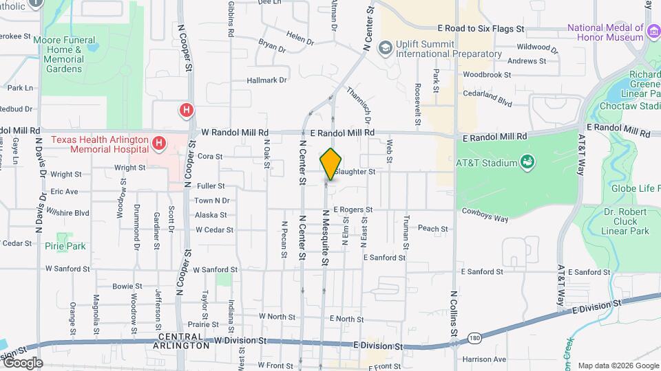 821 N Mesquite St Map and Location Details