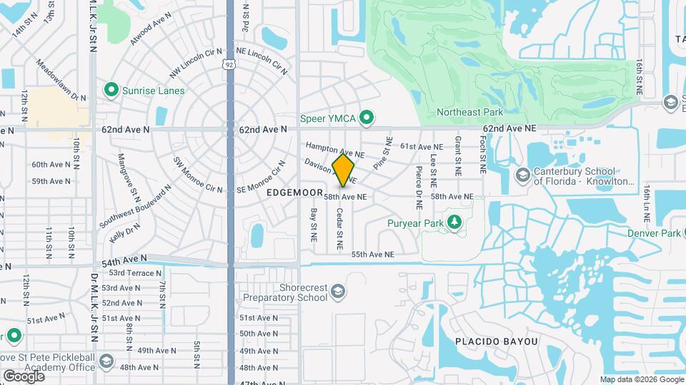 5801 Cedar St NE Map and Location Details