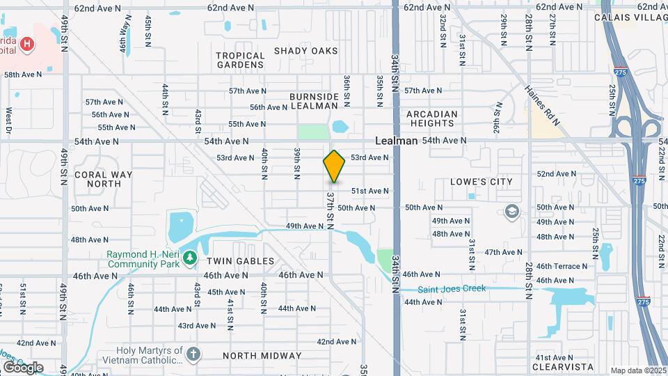 5101 37th St N Map and Location Details