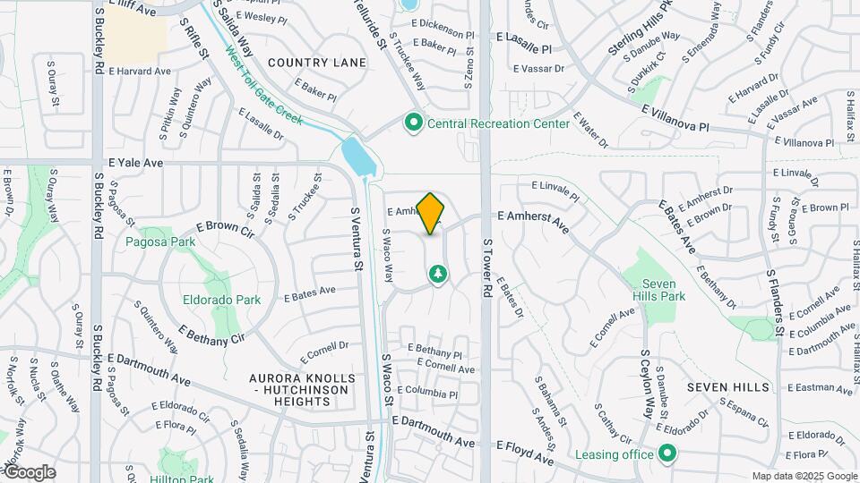 2812 S Walden Way Map and Location Details