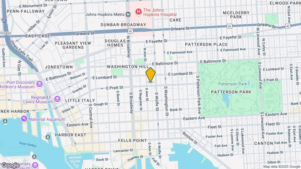 1818 E Pratt St Map and Location Details