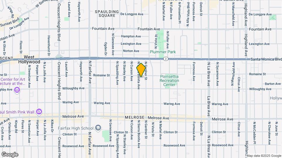 940 N Sierra Bonita Ave Map and Location Details
