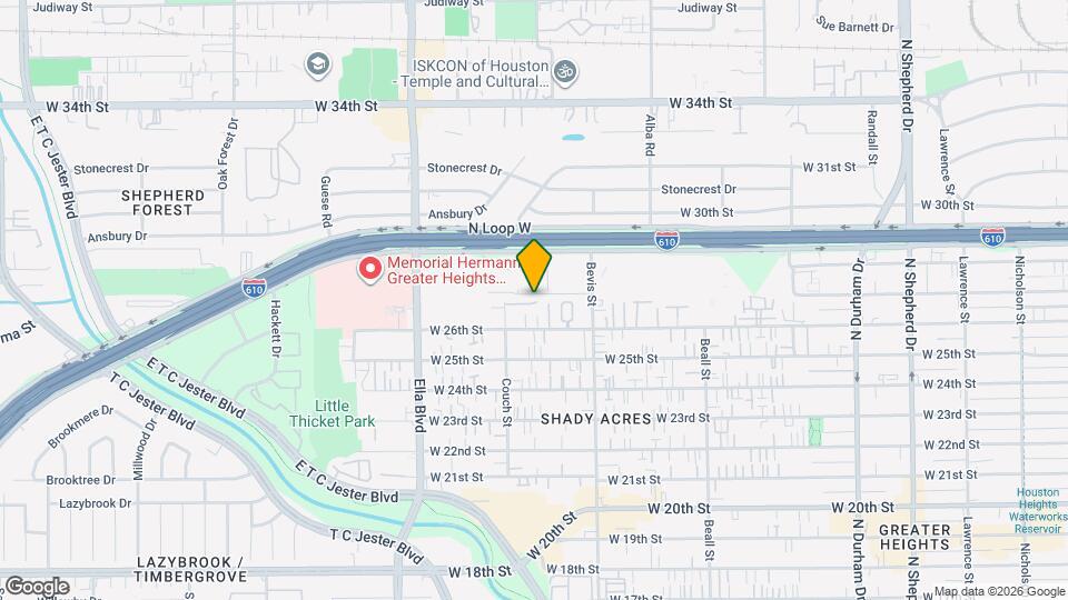 2626 Couch St Map and Location Details