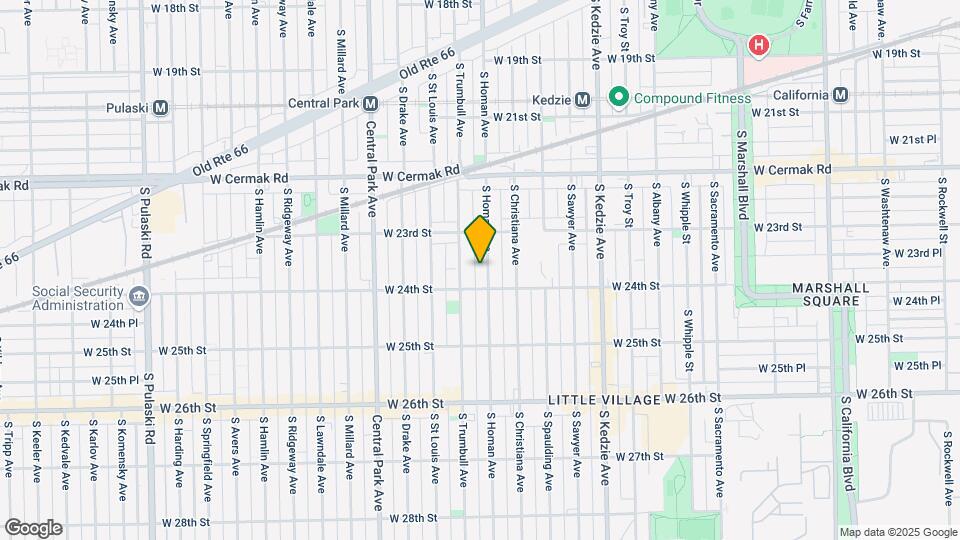 2340 S Homan Ave Map and Location Details