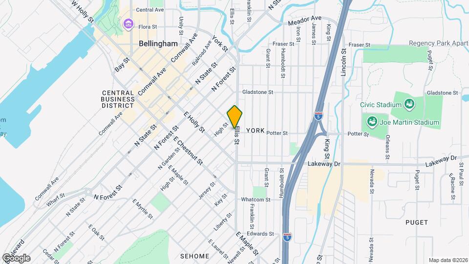 1323 Ellis St Map and Location Details