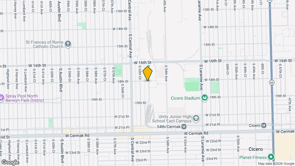 5501 W 18th St Map and Location Details