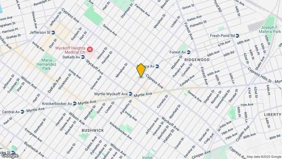 1676 Gates Ave Mapa y Detalles de la Ubicación
