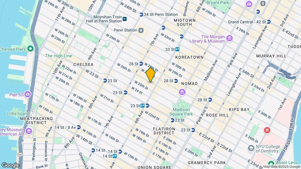 110-112 W 26th St Mapa y Detalles de la Ubicación
