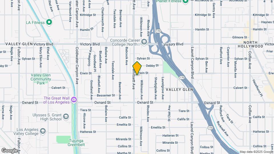 6144 Whitsett Ave Map and Location Details