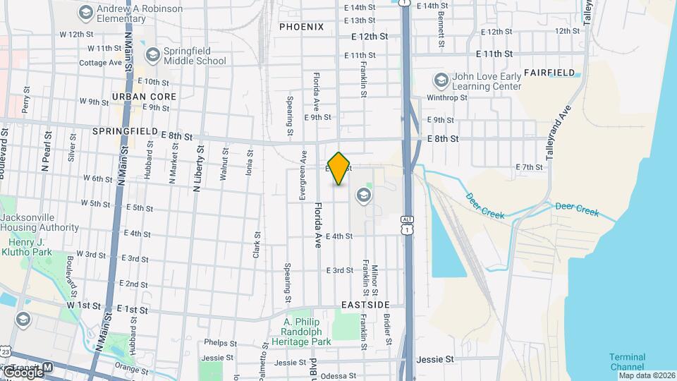 1523 Van Buren St Map and Location Details