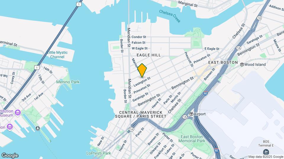 72 Lexington St, Unit #1 Map and Location Details