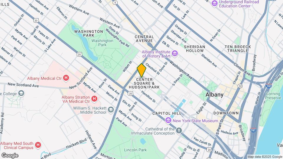327 Hudson Ave, Unit Apartment #1 Map and Location Details