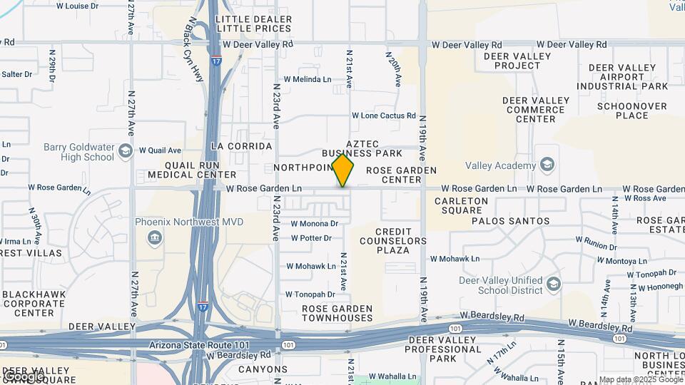 2109 W Rose Garden Ln Mapa y Detalles de la Ubicación