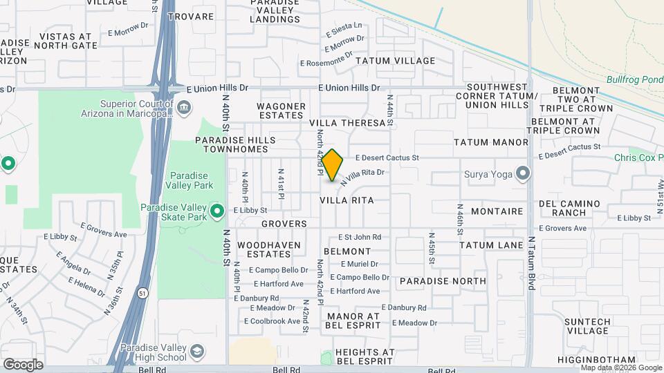 18006 N Villa Rita Dr Map and Location Details