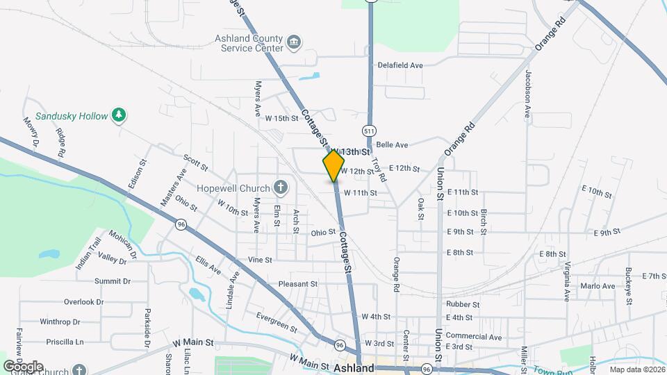 1106 Cottage St Map and Location Details