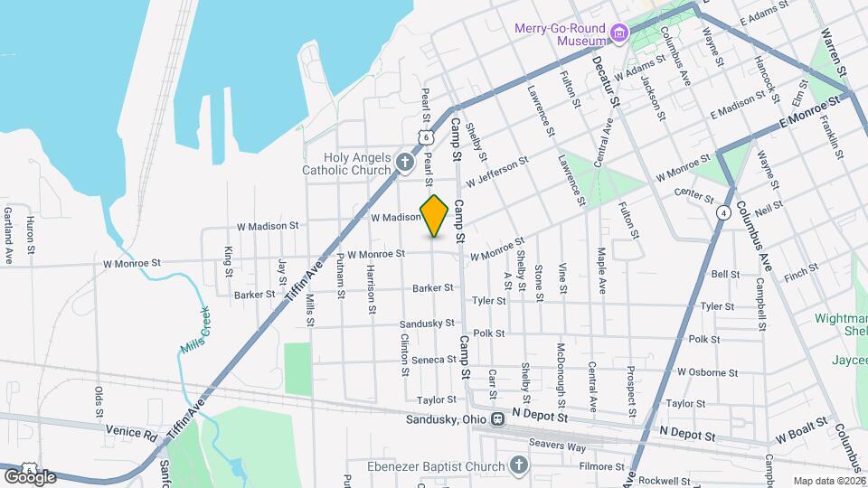 628 Pearl St Map and Location Details