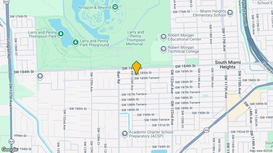 12455 SW 185th Terrace Map and Location Details