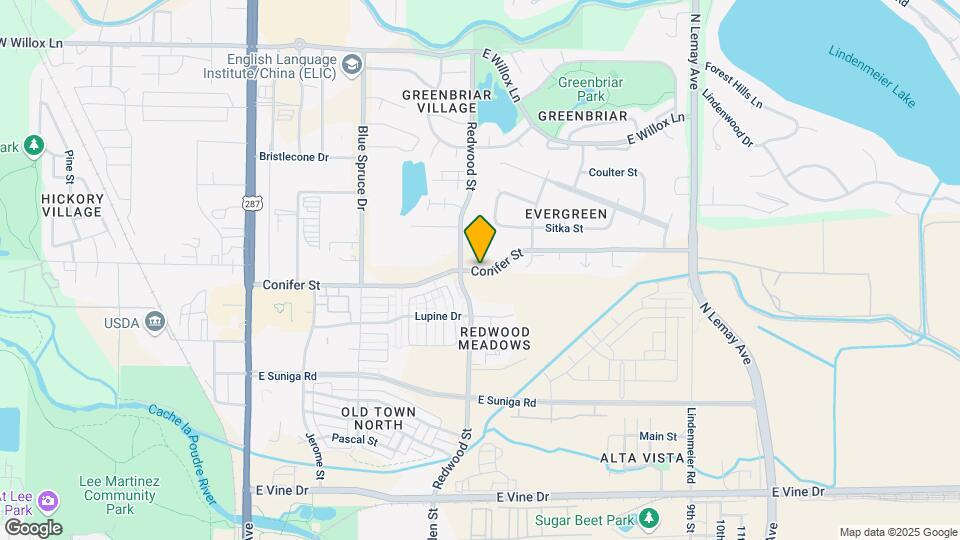 625 Conifer St Map and Location Details