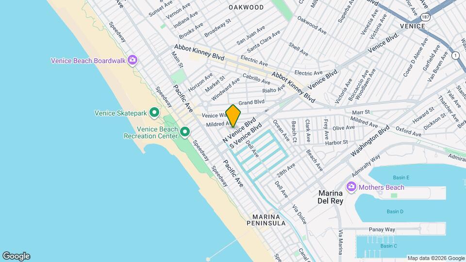 305 N Venice Blvd Map and Location Details