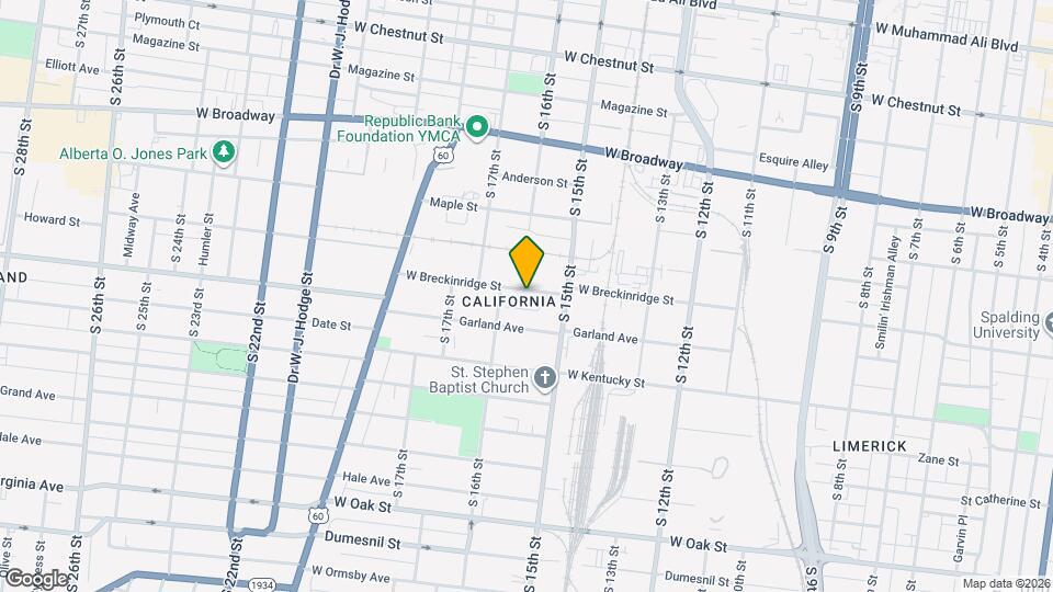 1532 W Breckinridge St Map and Location Details