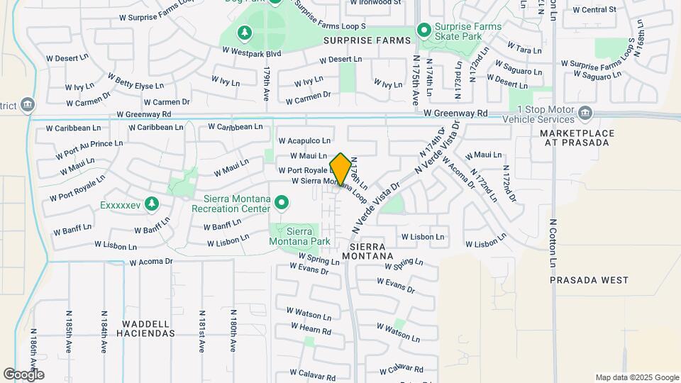 17676 W Langer Ln Mapa y Detalles de la Ubicación