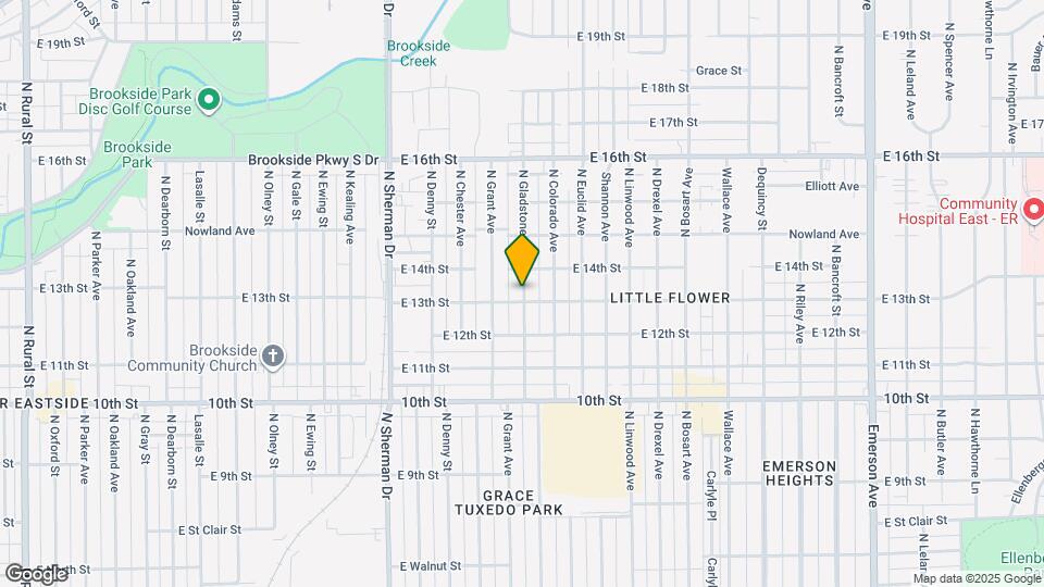 1308 N Gladstone Ave Map and Location Details