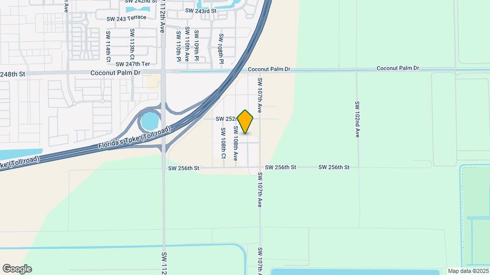 25344 SW 107th Ct Map and Location Details