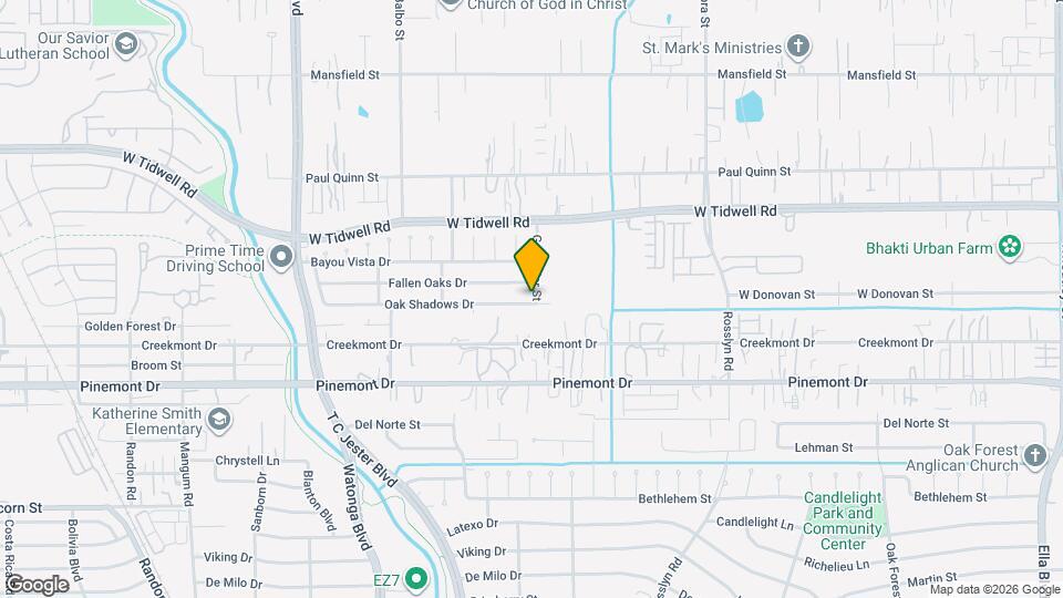 4206 Oak Shadows Dr Map and Location Details