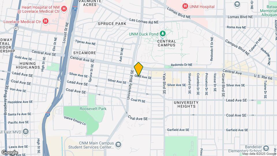 1818 Gold Ave SE Map and Location Details