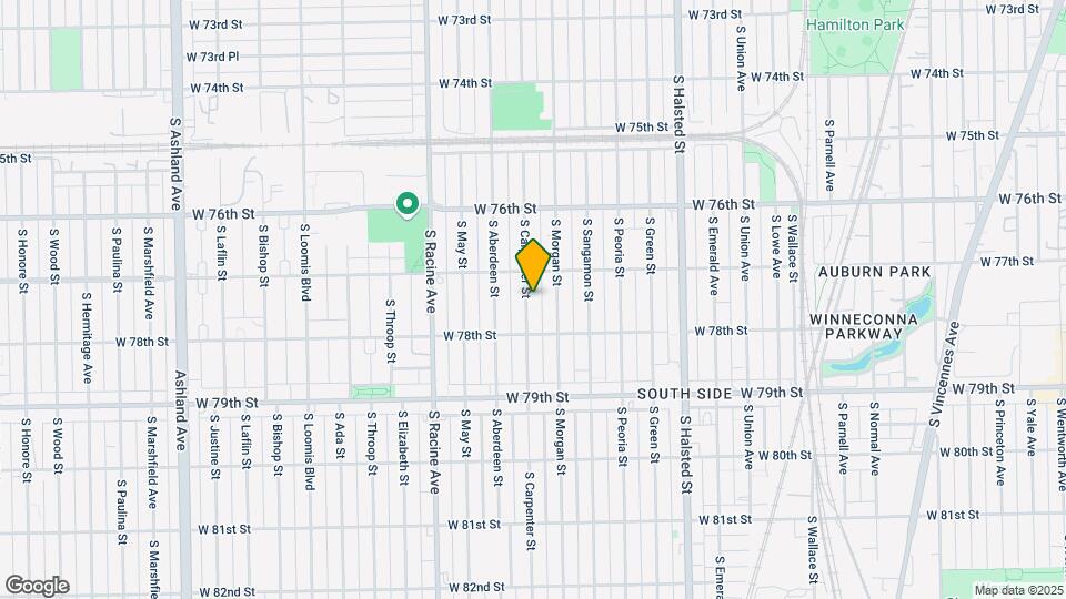 7727 S Carpenter St Map and Location Details