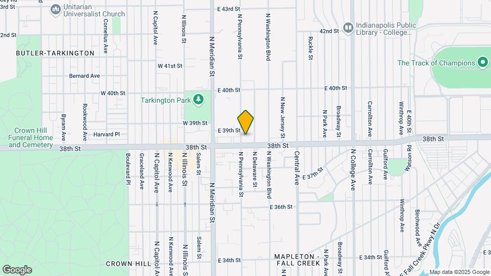 3809 N Pennsylvania St Map and Location Details