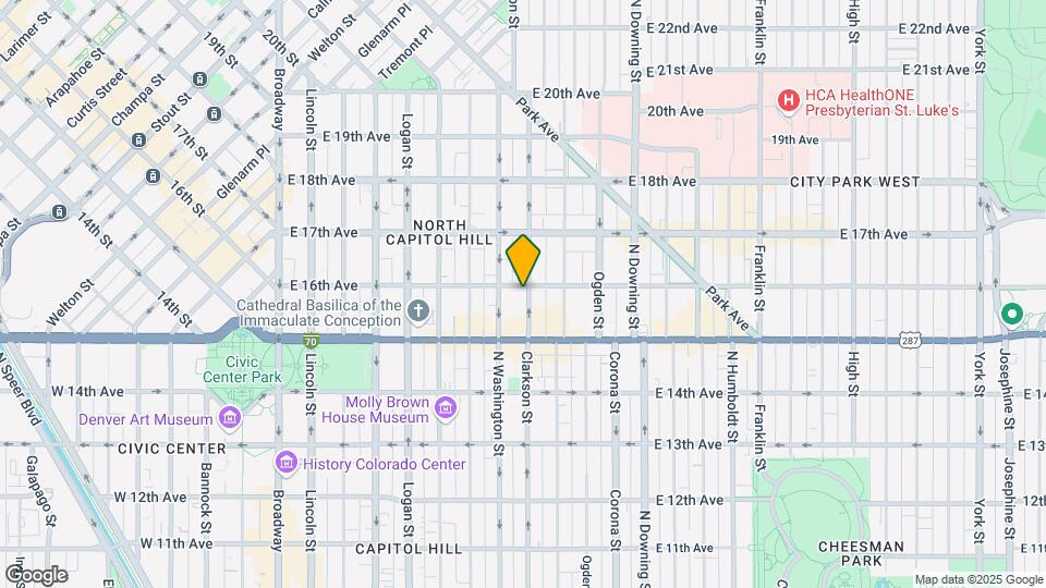 1575 Clarkson St Map and Location Details