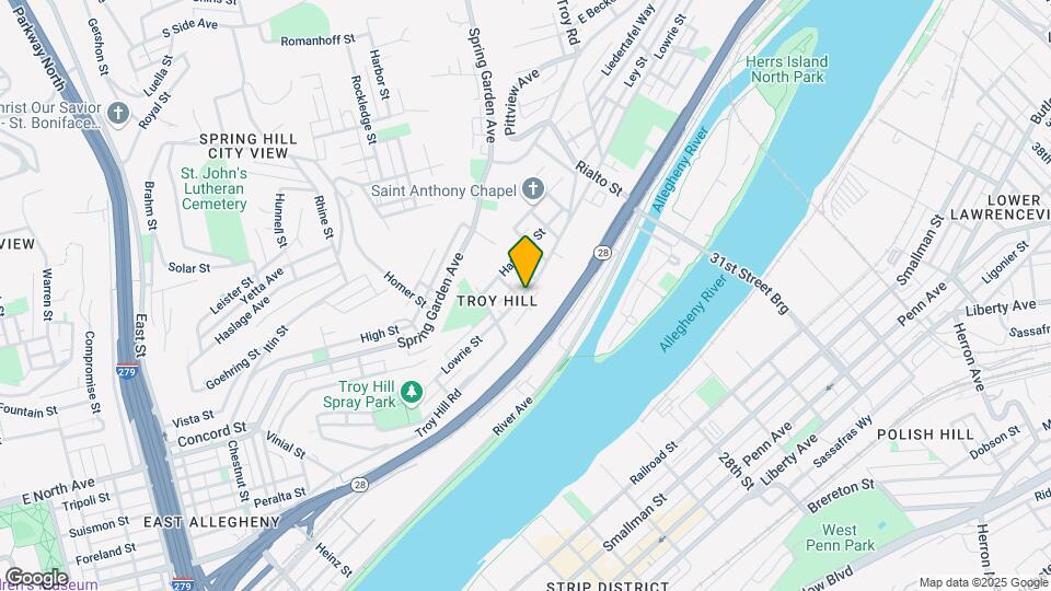1539 Lowrie St Map and Location Details