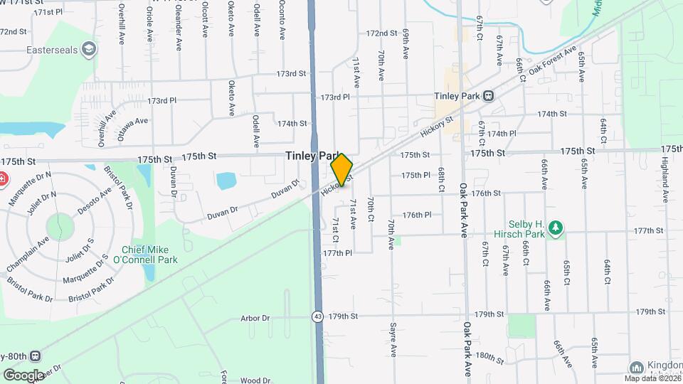 7131 Hickory St Map and Location Details