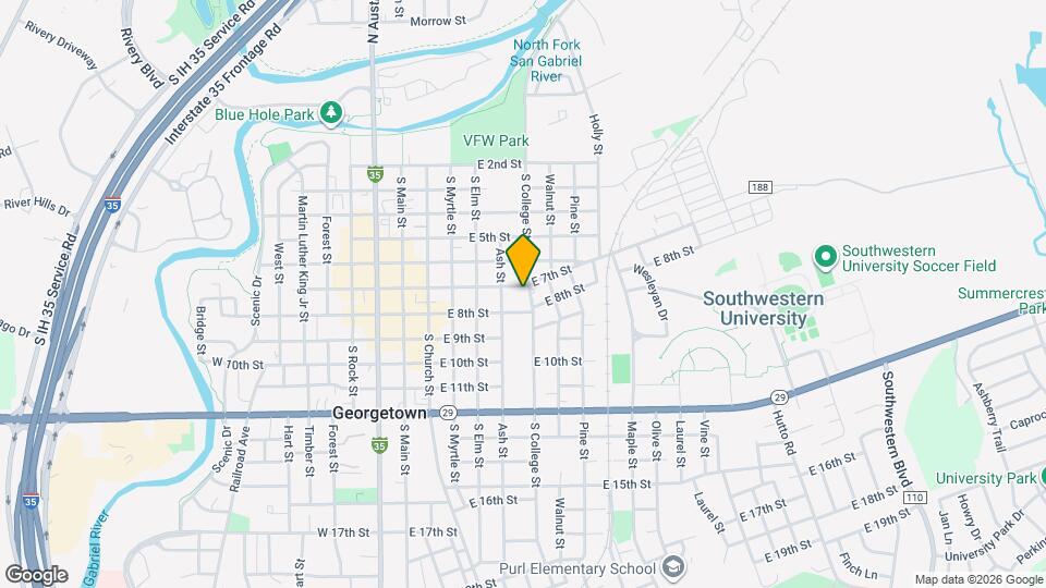 510 E 7th St Map and Location Details