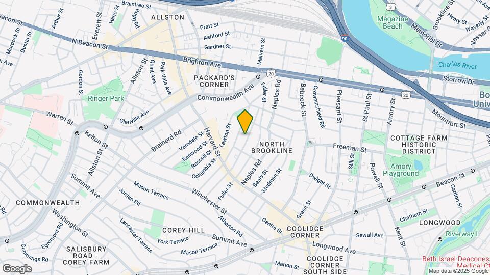 120 Coolidge St, Unit 3 Map and Location Details